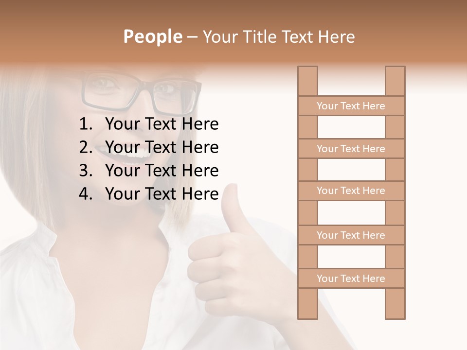 Glass Girl Suit PowerPoint Template