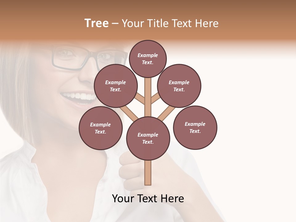 Glass Girl Suit PowerPoint Template