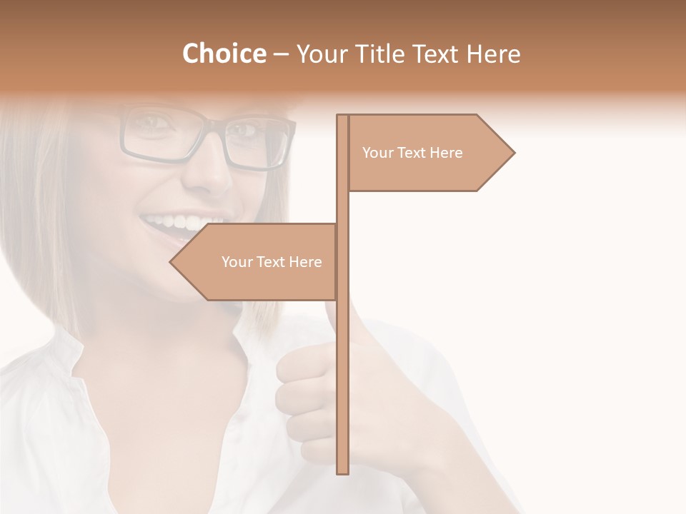 Glass Girl Suit PowerPoint Template