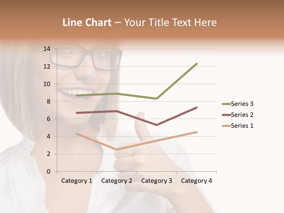 Glass Girl Suit PowerPoint Template