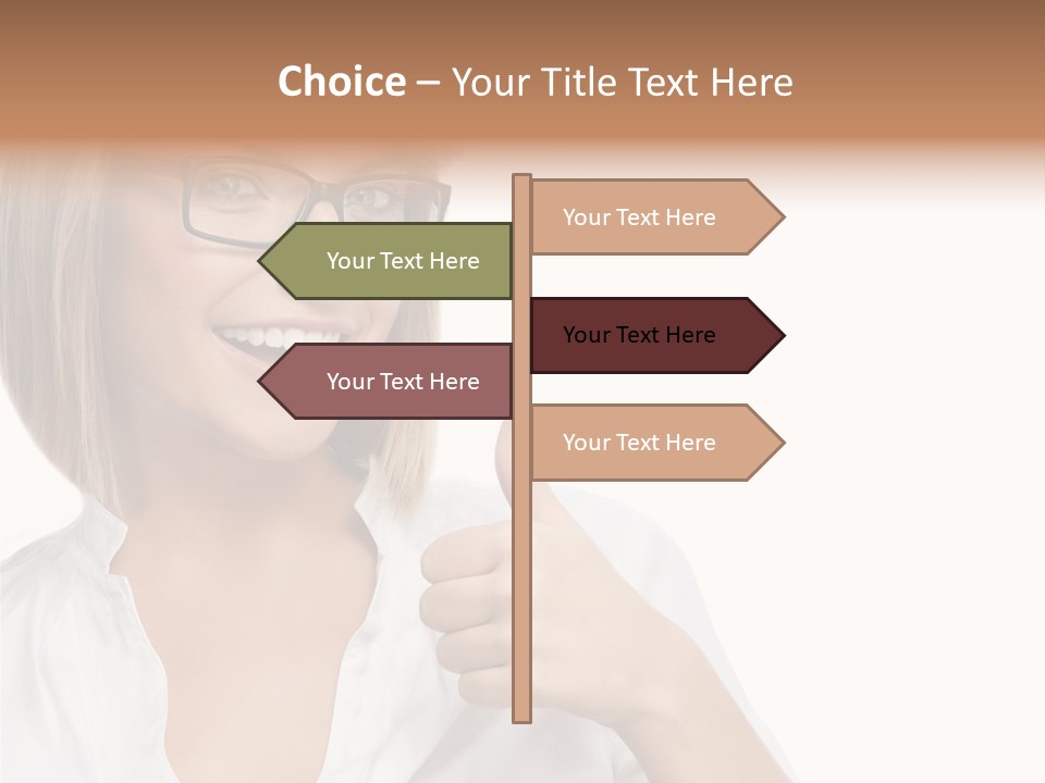 Glass Girl Suit PowerPoint Template