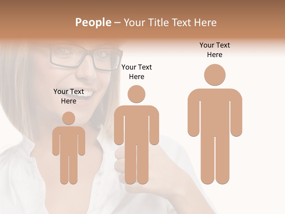 Glass Girl Suit PowerPoint Template