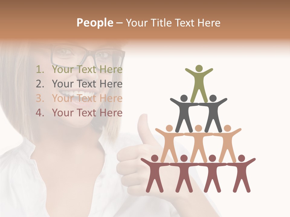 Glass Girl Suit PowerPoint Template