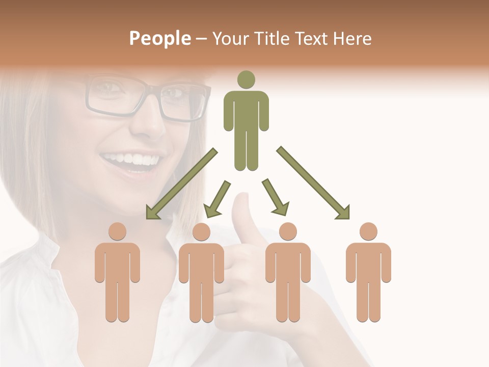 Glass Girl Suit PowerPoint Template