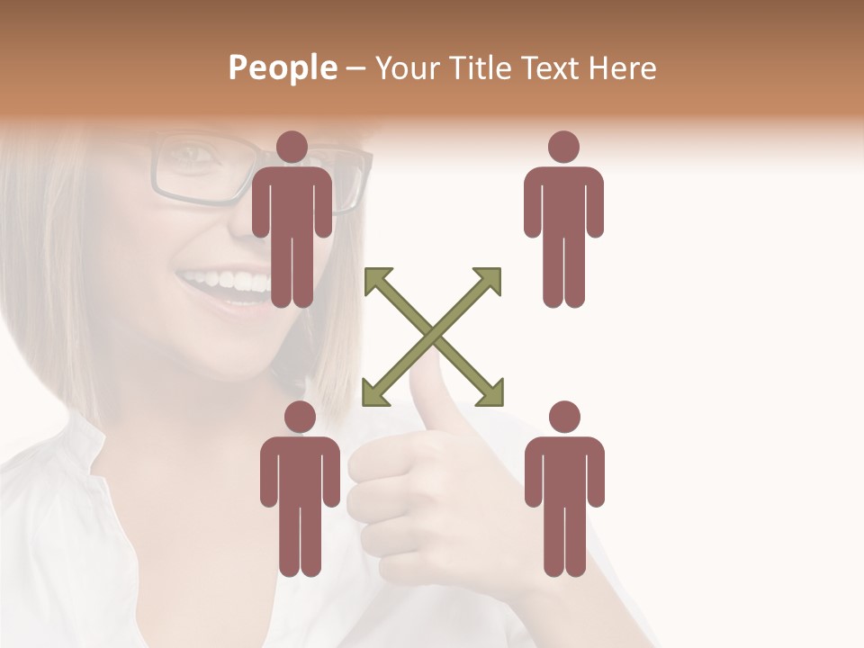 Glass Girl Suit PowerPoint Template