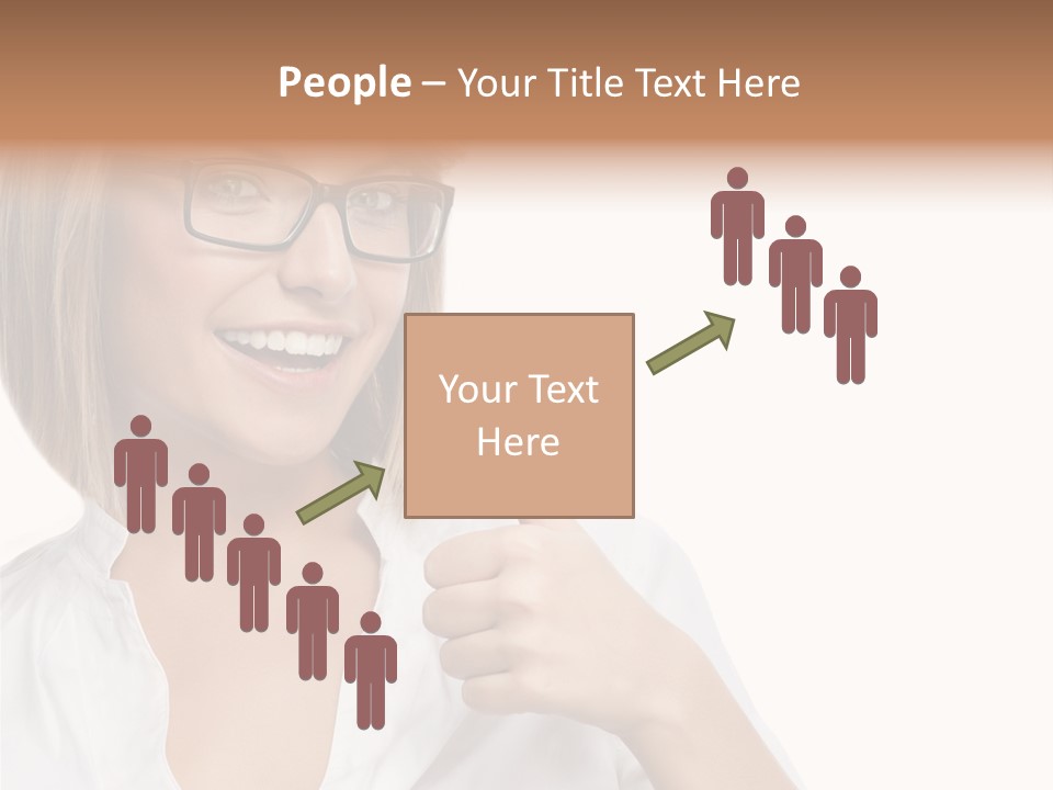 Glass Girl Suit PowerPoint Template