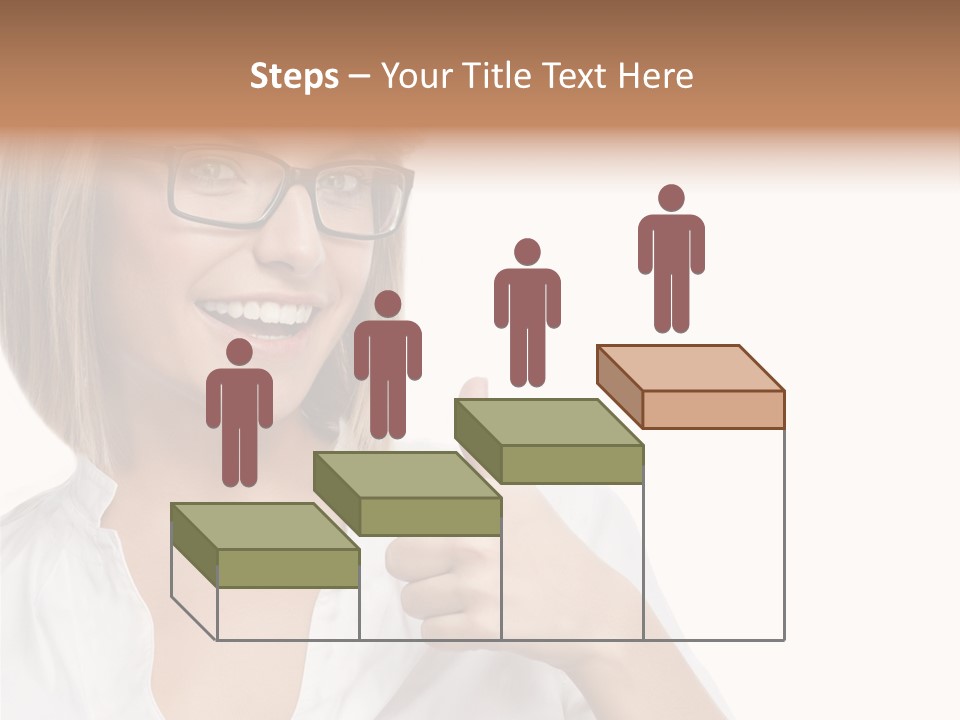 Glass Girl Suit PowerPoint Template