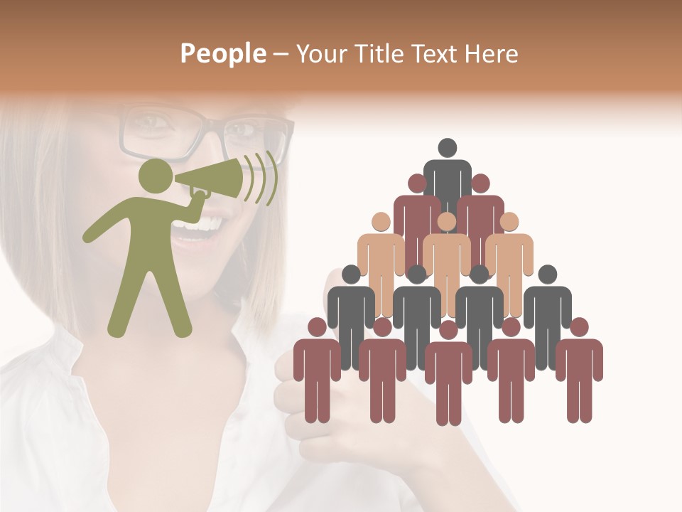 Glass Girl Suit PowerPoint Template