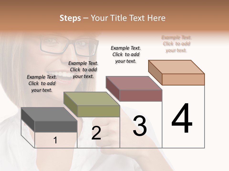 Glass Girl Suit PowerPoint Template