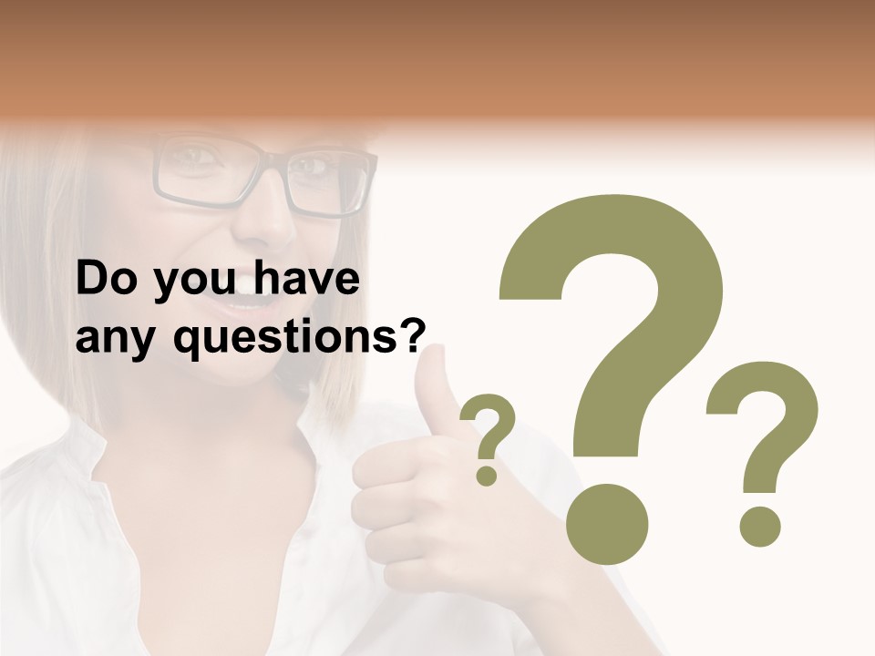 Glass Girl Suit PowerPoint Template