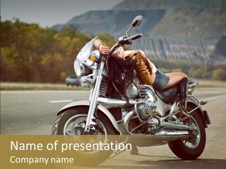 Beautiful Female Joy PowerPoint Template