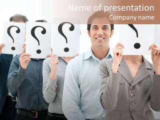 Doubt Help Smiling PowerPoint Template