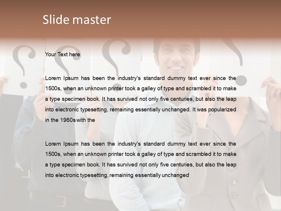 Doubt Help Smiling PowerPoint Template