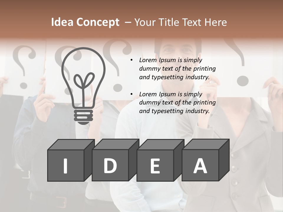 Doubt Help Smiling PowerPoint Template