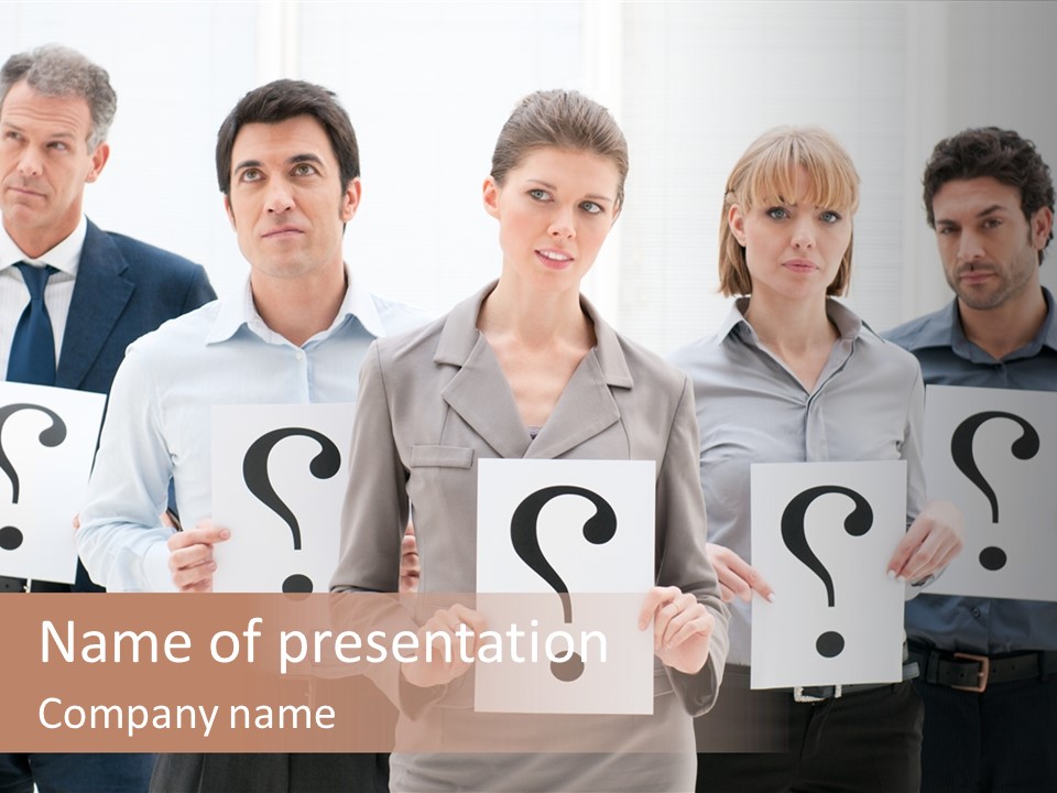 Recruitment Office Questionmark PowerPoint Template