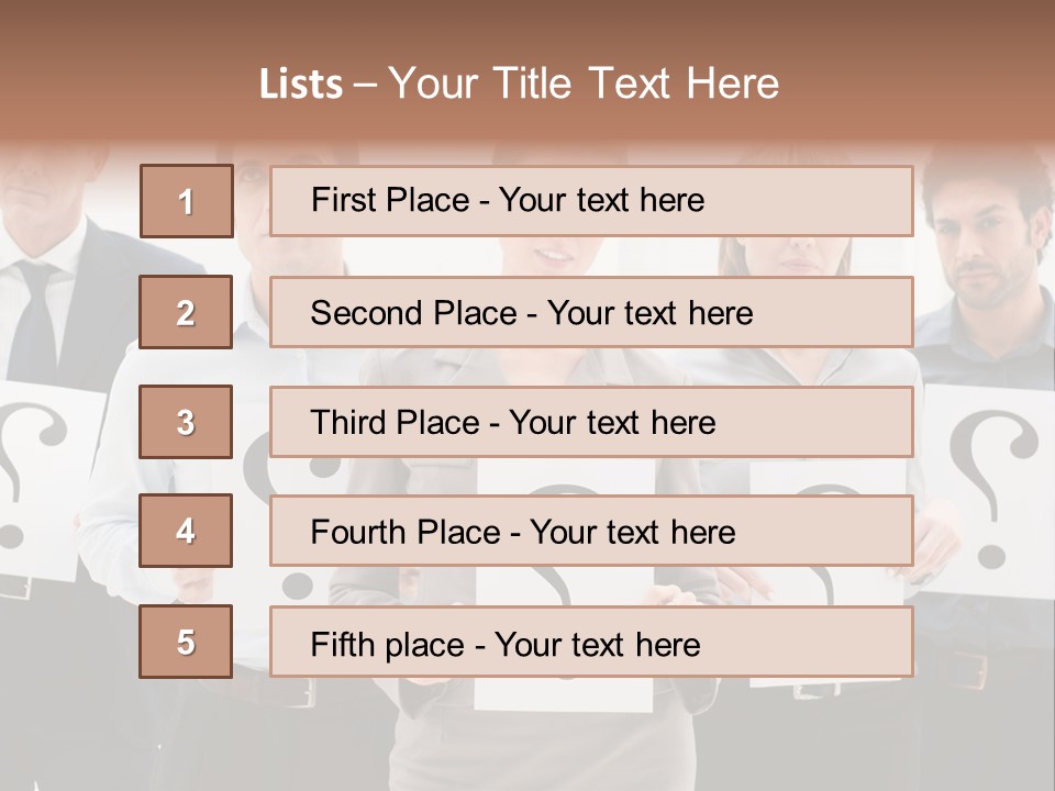 Recruitment Office Questionmark PowerPoint Template