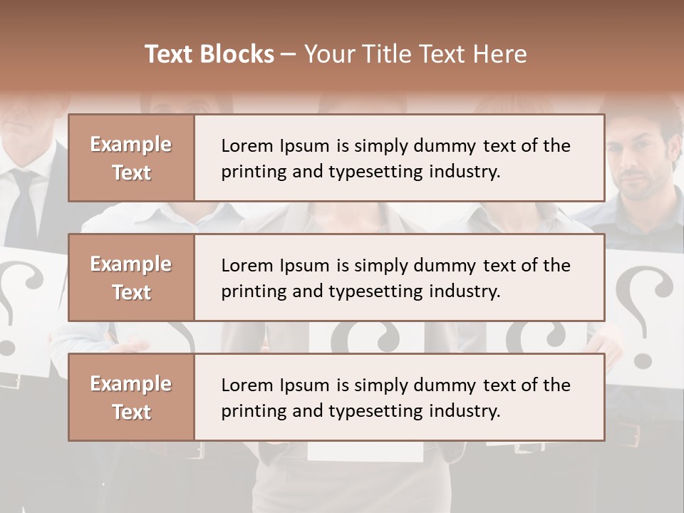 Recruitment Office Questionmark PowerPoint Template