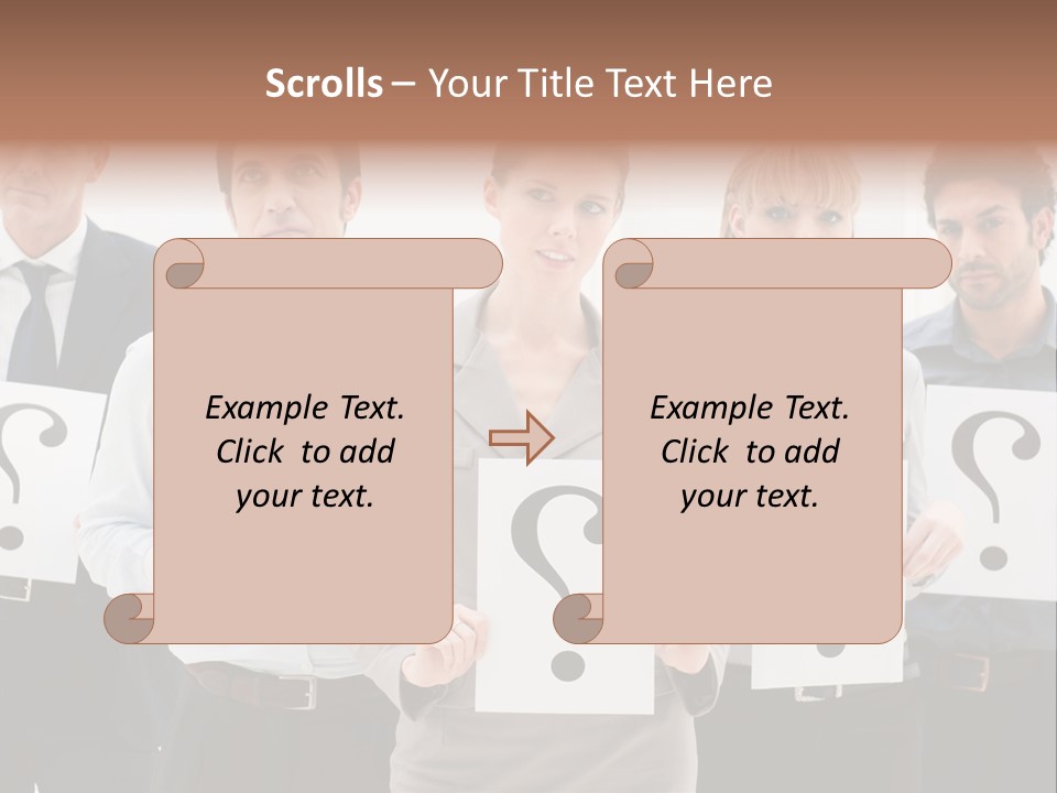 Recruitment Office Questionmark PowerPoint Template