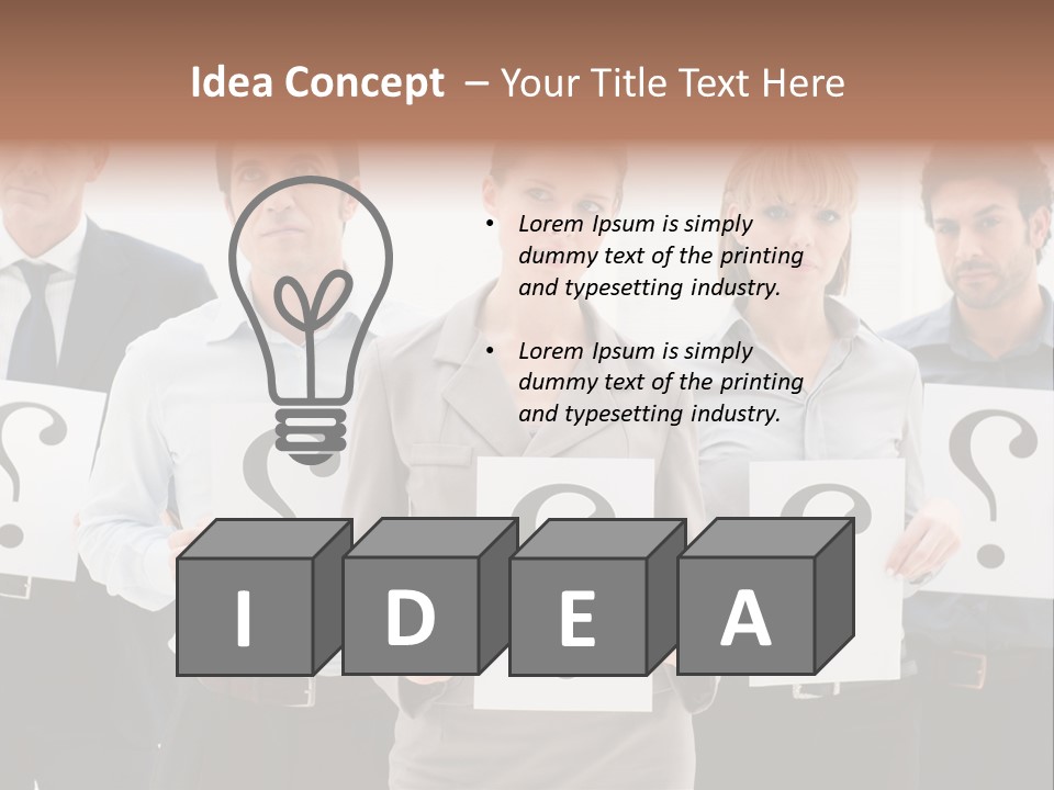 Recruitment Office Questionmark PowerPoint Template