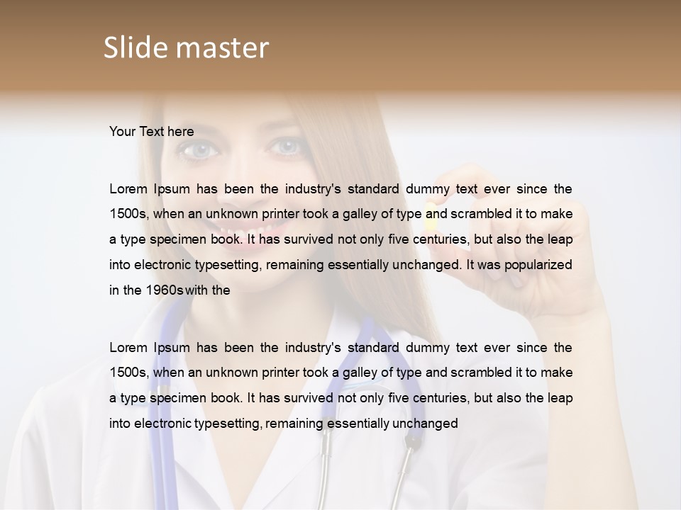 Alone Single Caucasian PowerPoint Template