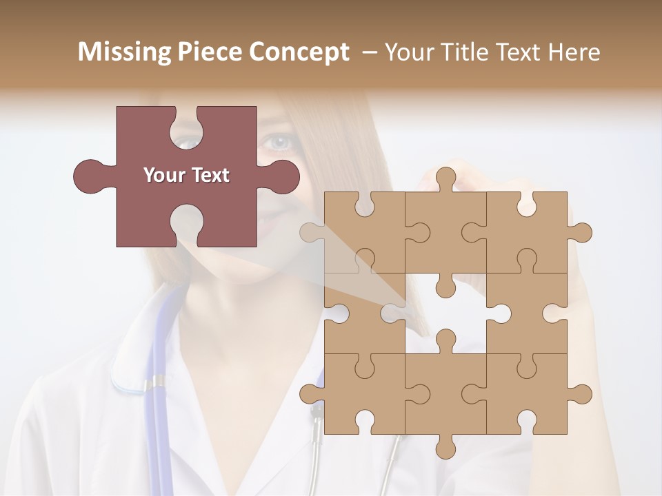 Alone Single Caucasian PowerPoint Template