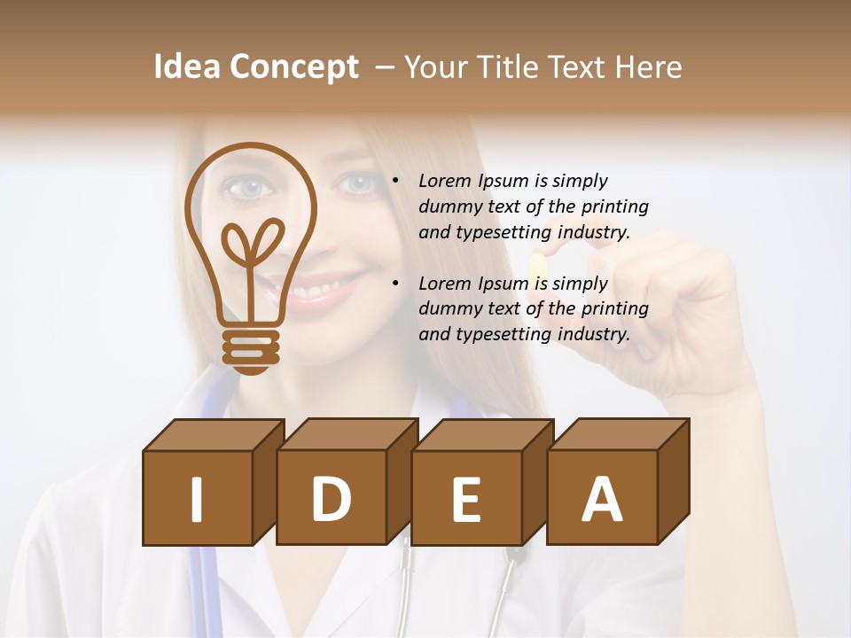 Alone Single Caucasian PowerPoint Template