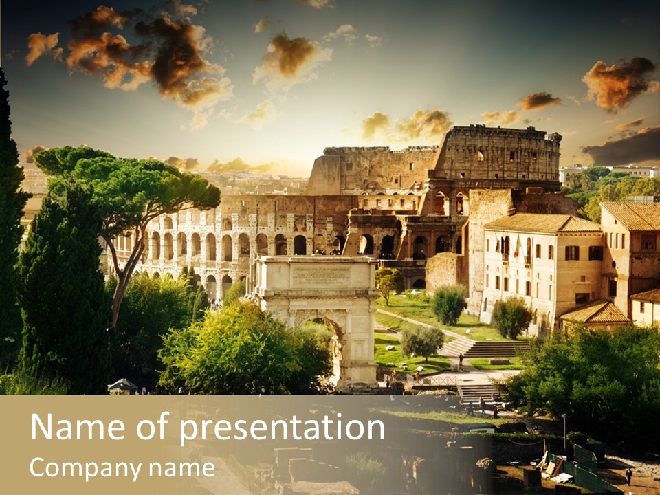 Theater Ancient Famous PowerPoint Template