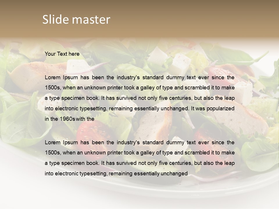 White Grill Vitamin PowerPoint Template