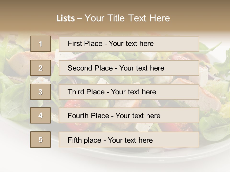 White Grill Vitamin PowerPoint Template