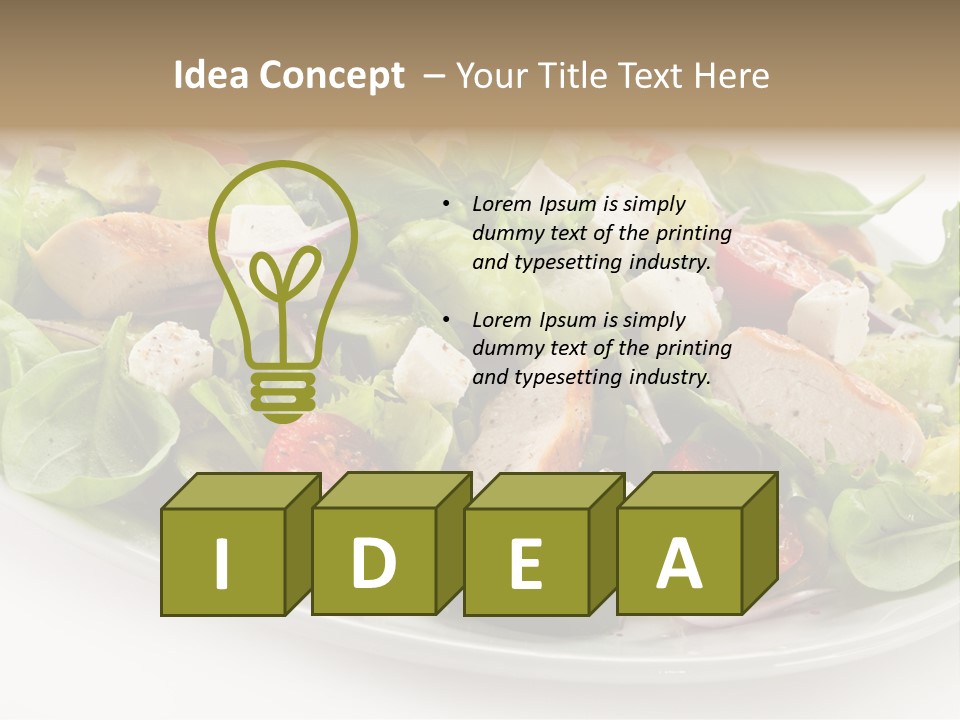 White Grill Vitamin PowerPoint Template