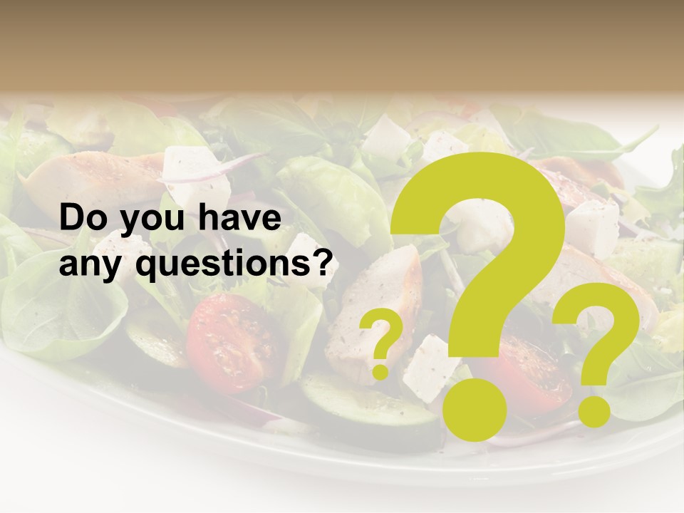 White Grill Vitamin PowerPoint Template