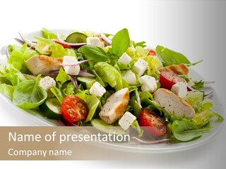 Cheese Chicken Natural PowerPoint Template