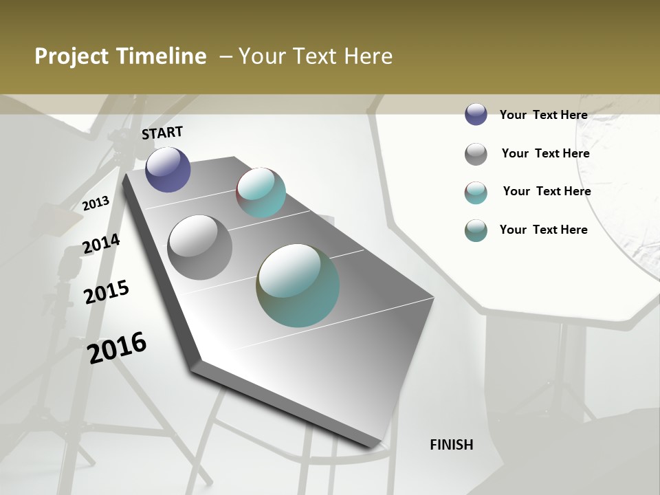 Illuminated Space Object PowerPoint Template