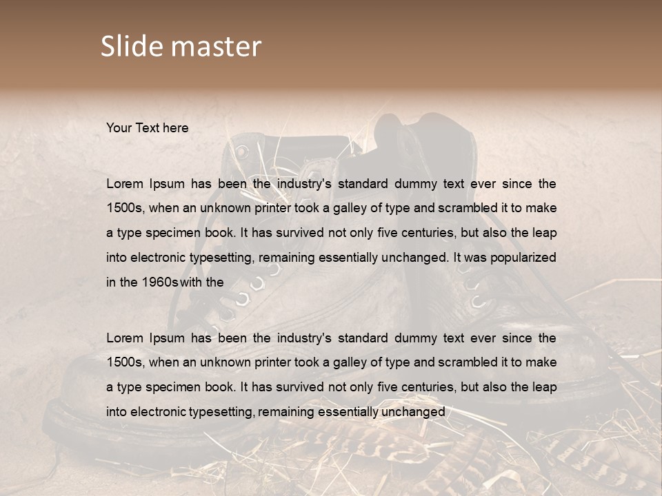 Pair Shoes Leather PowerPoint Template