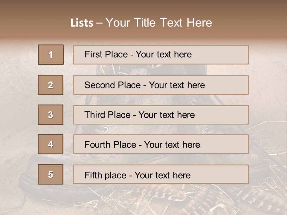 Pair Shoes Leather PowerPoint Template