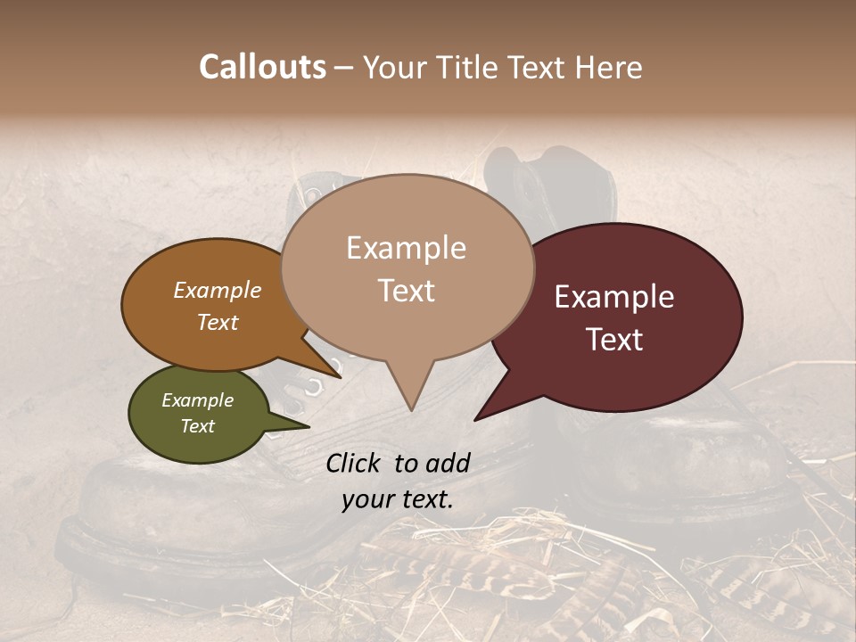 Pair Shoes Leather PowerPoint Template