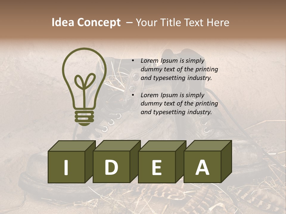 Pair Shoes Leather PowerPoint Template