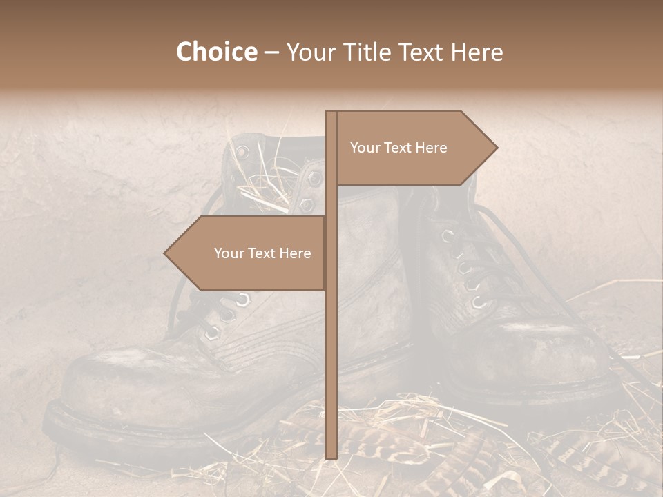 Pair Shoes Leather PowerPoint Template