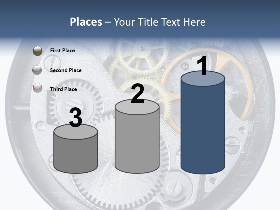 Adjusting Small Gear Drive PowerPoint Template