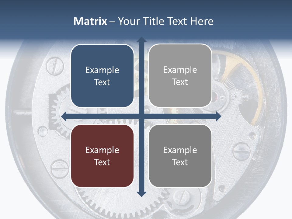 Adjusting Small Gear Drive PowerPoint Template