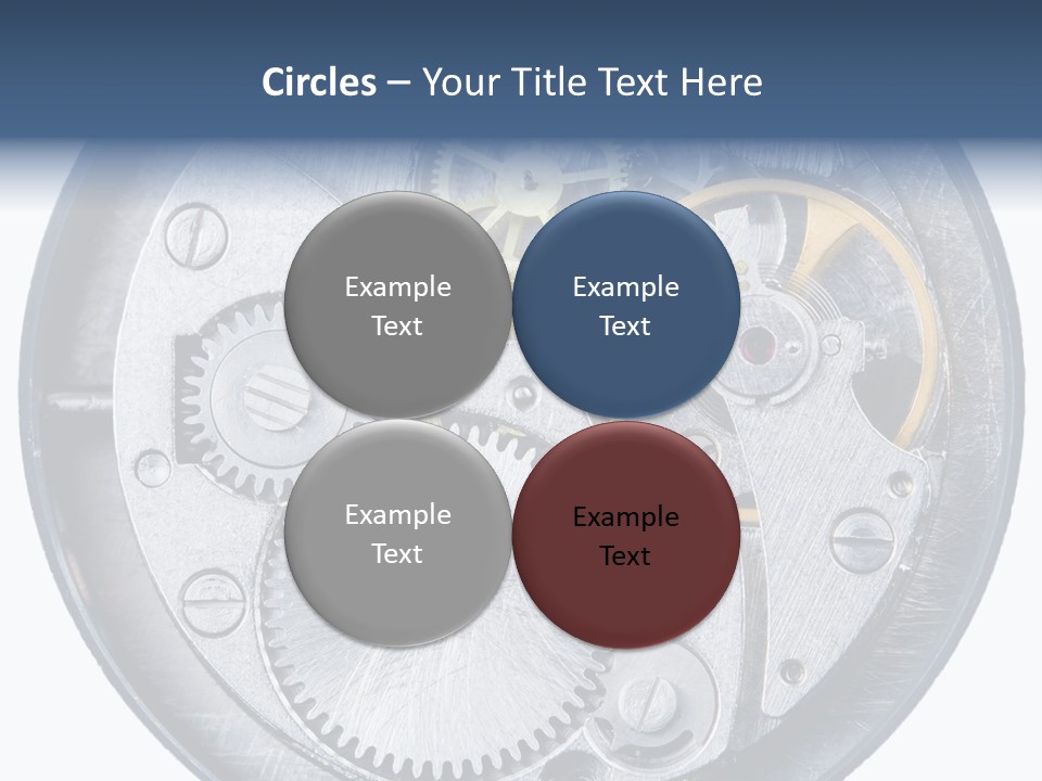 Adjusting Small Gear Drive PowerPoint Template