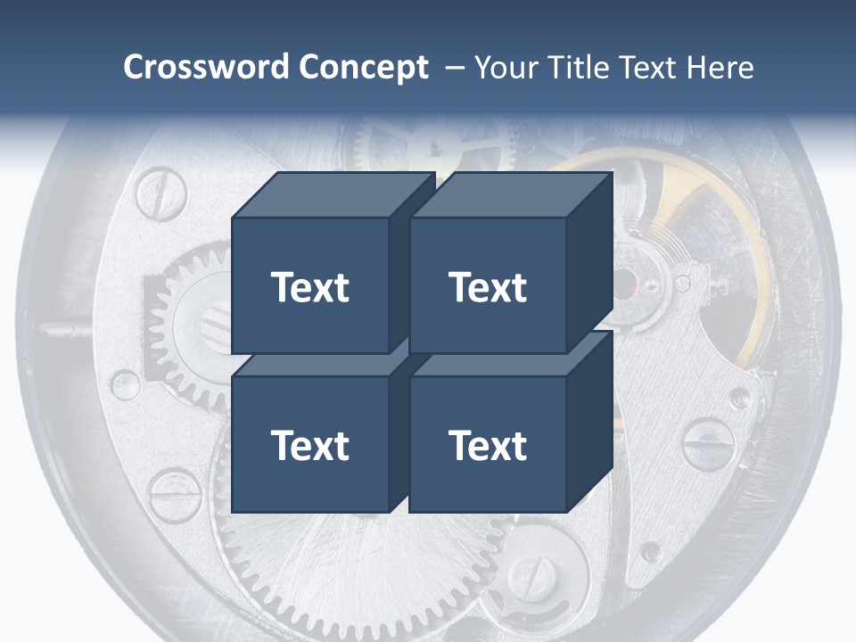 Adjusting Small Gear Drive PowerPoint Template