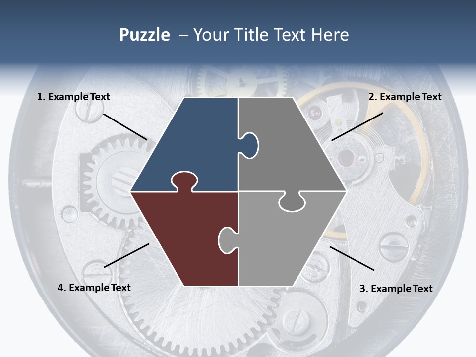 Adjusting Small Gear Drive PowerPoint Template