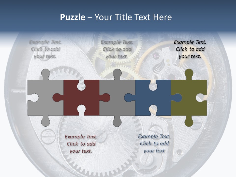 Adjusting Small Gear Drive PowerPoint Template
