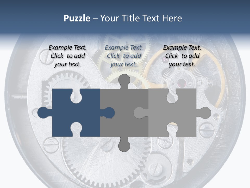 Adjusting Small Gear Drive PowerPoint Template