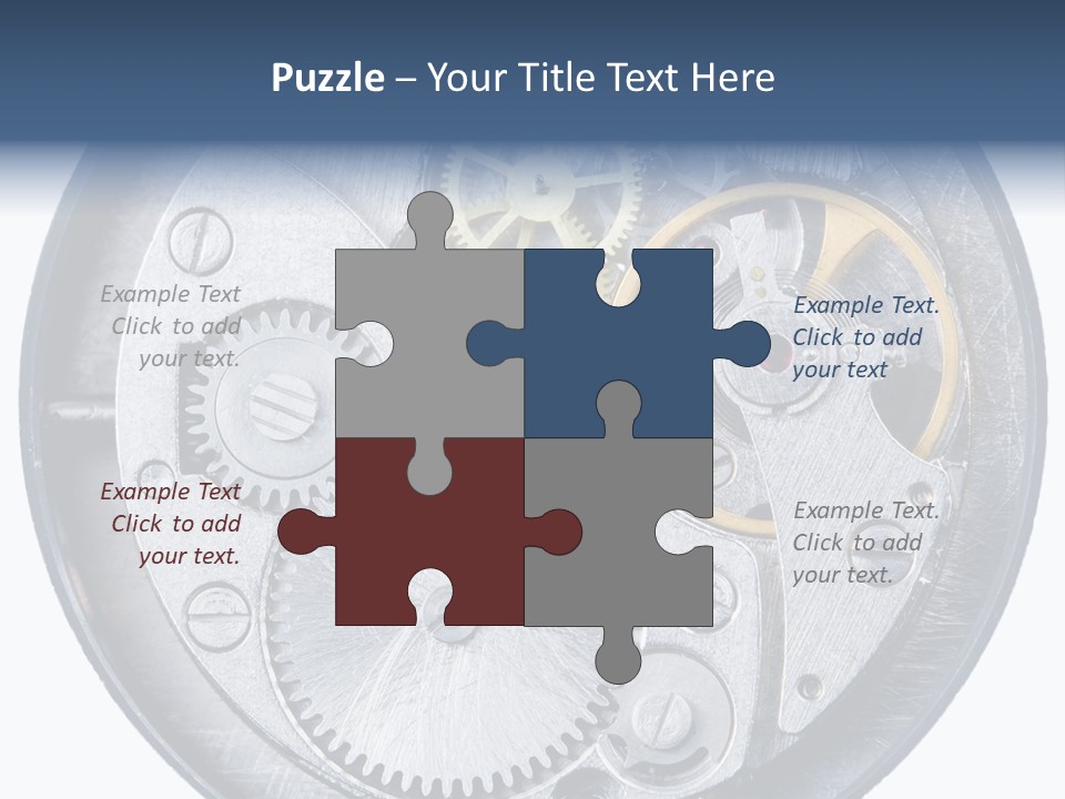 Adjusting Small Gear Drive PowerPoint Template