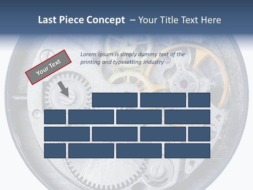 Adjusting Small Gear Drive PowerPoint Template