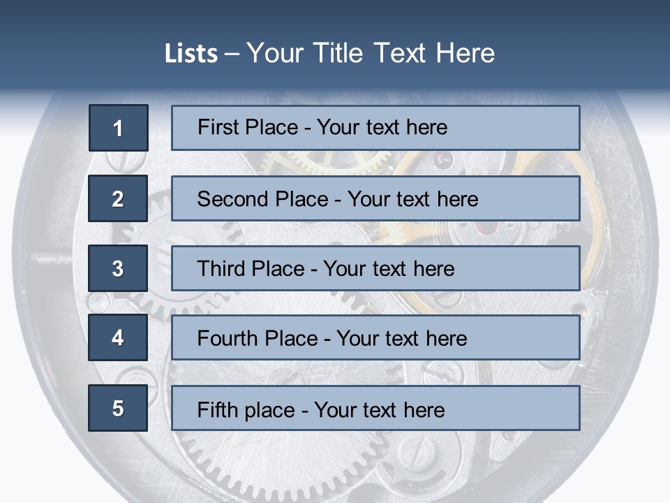 Adjusting Small Gear Drive PowerPoint Template