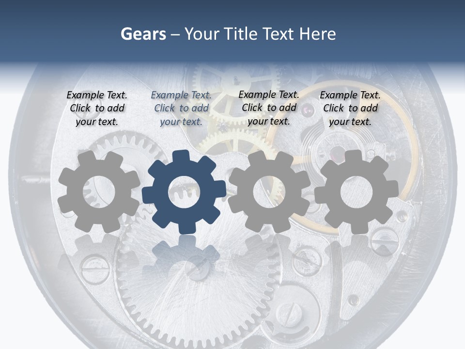 Adjusting Small Gear Drive PowerPoint Template