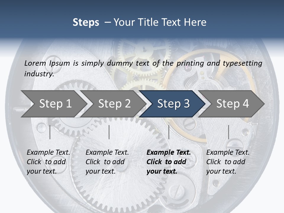 Adjusting Small Gear Drive PowerPoint Template